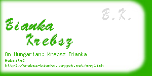 bianka krebsz business card